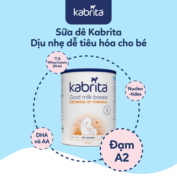 Sữa dê Kabrita số 3 lon 800g cho trẻ từ 24 tháng