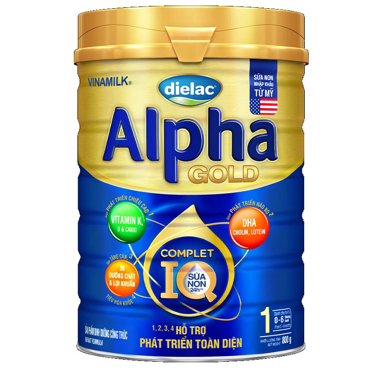 sữa dielac alpha gold số 1 lon 800g