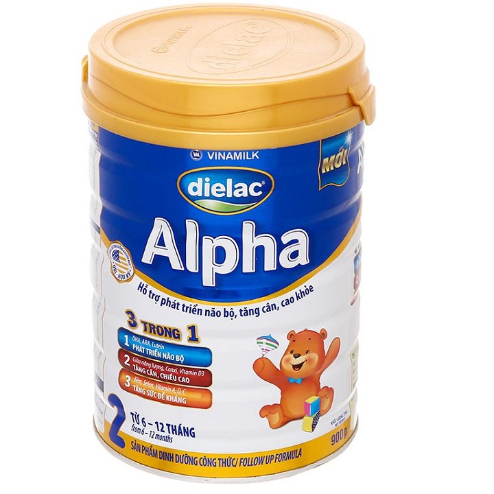 sữa dielac alpha số 2 lon 900g cho trẻ 6-12 tháng