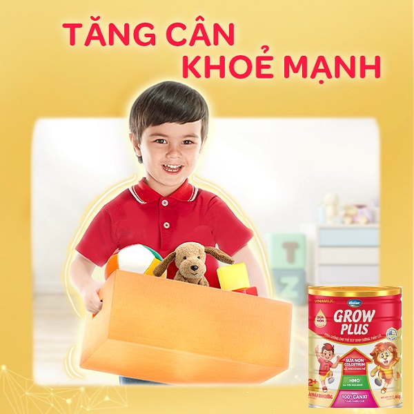 Sữa Dielac Grow Plus 1+  lon 850g cho trẻ 1-2 tuổi