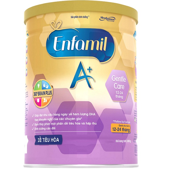 Sữa Enfamil A+ Gentle Care, 800g, 12-24 tháng tuổi