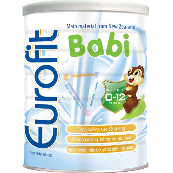 Sữa Eurofit Babi dành cho trẻ 0-12 tháng lon 900g 