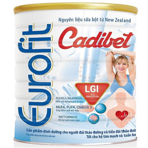 Sữa Eurofit Cadibet dinh dưỡng cho người tiểu đường lon 400g