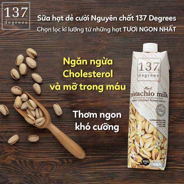 Sữa hạt Dẻ Cười Nguyên Chất 137 Degrees hộp 1 Lít