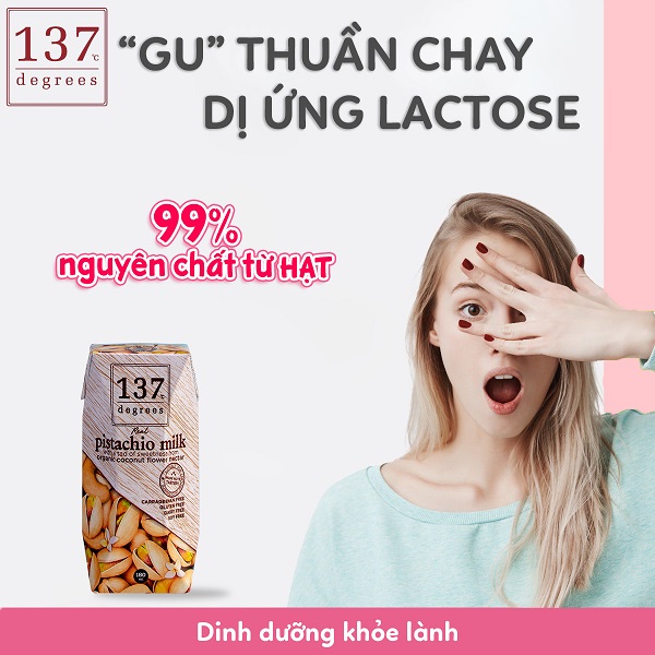 Sữa hạt dẻ cười nguyên chất 137 Degrees hộp 180ml