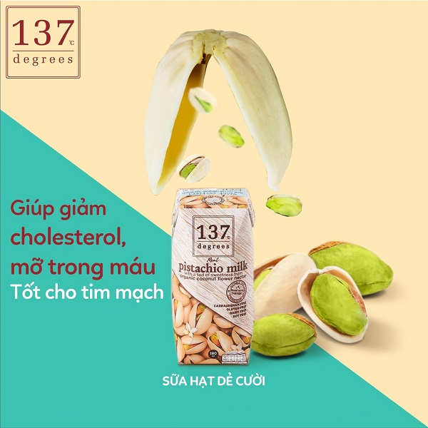 Sữa hạt dẻ cười nguyên chất 137 Degrees hộp 180ml