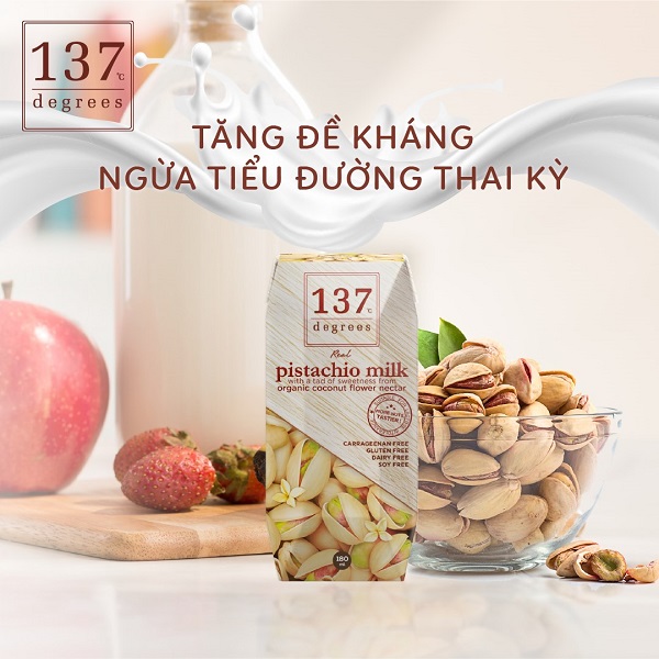 Sữa hạt dẻ cười nguyên chất 137 Degrees hộp 180ml