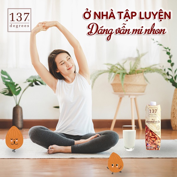 Sữa hạt Hạnh Nhân Không Đường 137 Degrees hộp 1 Lít