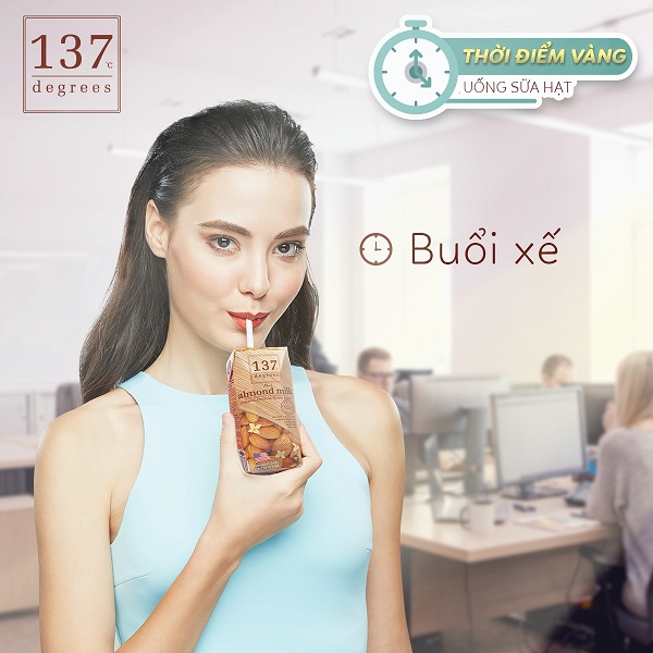 Sữa hạt hạnh nhân không đường 137 Degrees hộp 180ml