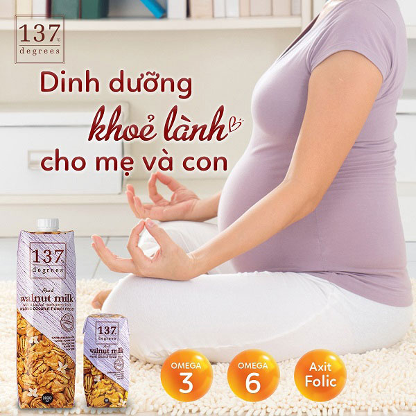 Sữa hạt óc chó nguyên chất 137 Degrees hộp 180ml