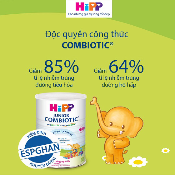 Sữa HiPP Combiotic số 3 cho trẻ từ 1-3 tuổi, lon 800g
