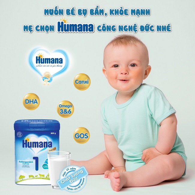 Sữa Humana Gold Plus số 1 lon 400g cho bé từ 0-6 tháng tuổi