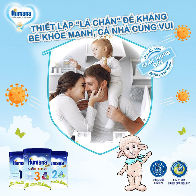 Sữa Humana Gold Plus số 2 hộp 800g cho trẻ  6-24 tháng tuổi