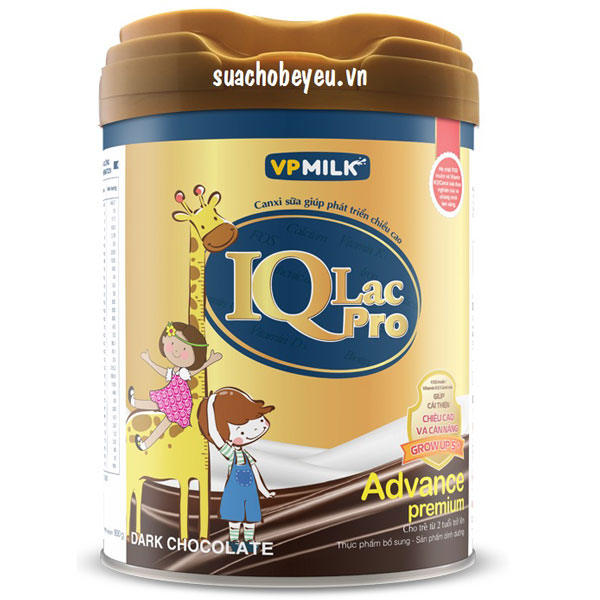 sữa iqlac pro advance premium hương socola lon 900g