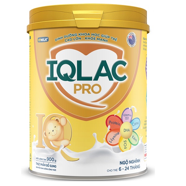sữa iqlac pro ngộ nghĩnh hộp 900g cho trẻ 6-24 tháng