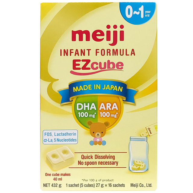 Sữa meiji infant formula dạng thanh nhập khẩu cho trẻ 0-1 tuổi