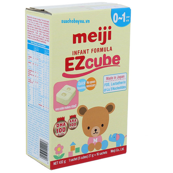 sữa meiji dạng thanh số 0 nhập khẩu cho trẻ 0-1 tuổi