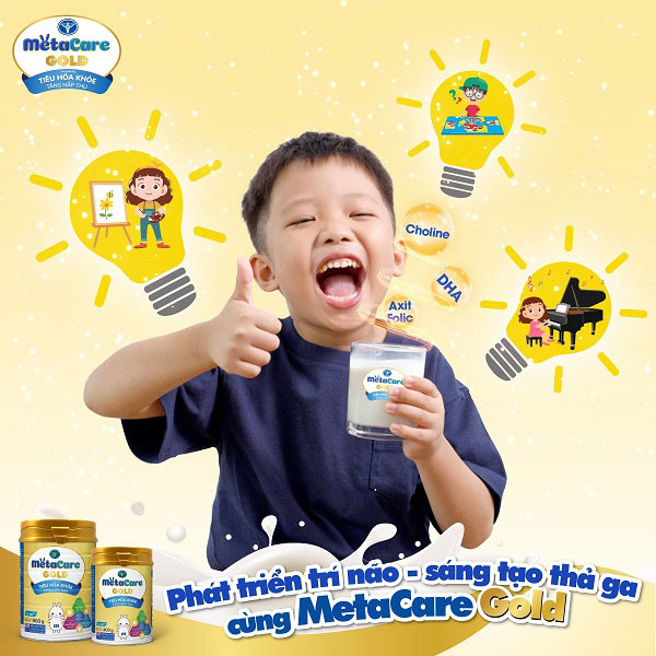 Sữa Metacare gold 0+ lon 800g cho trẻ 0 đến 12 tháng tuổi