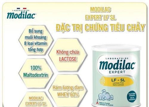 Sữa Modilac Expert LF-SL Lactose Free chống tiêu chảy cấp hộp 400g
