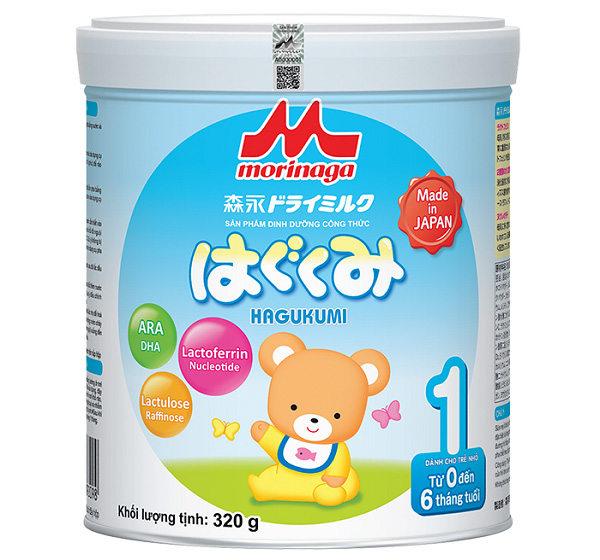 sữa bột morinaga số 1 lon 320g cho trẻ 0-6 tháng