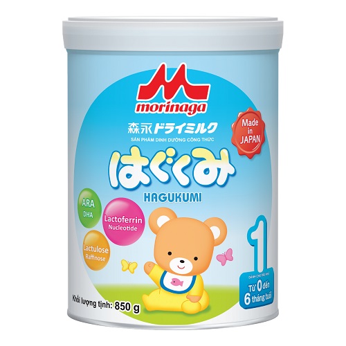 sữa morinaga số 1 lon 850g cho trẻ 0-6 tháng