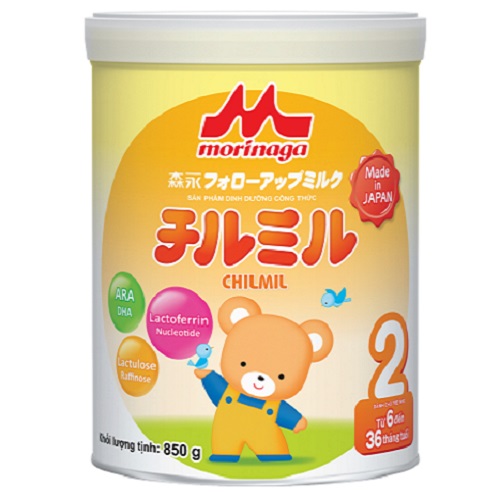 Sữa Morinaga Nhật Bản số 2 lon 850g cho trẻ 6-36 tháng
