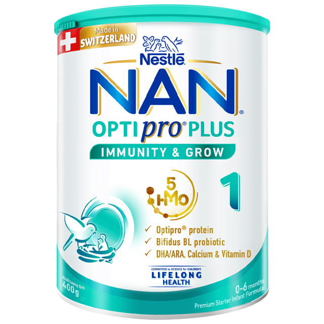 Sữa Nan Optipro Plus số 1 lon 400g cho trẻ 0 đến 6 tháng tuổi