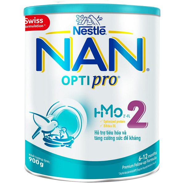 sữa Nan optipro số 2 lon 900g cho trẻ 6 đến 12 tháng tuổi