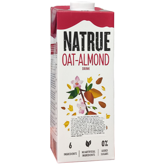 Sữa hạnh nhân yến mạch Natrue Oat Almond drink hộp 1 lít