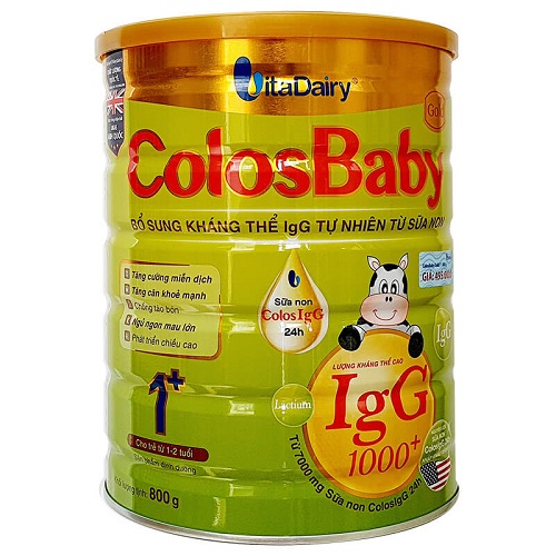 Sữa non colosbaby Gold 1+ cho trẻ 1-2 tuổi lon 800g 