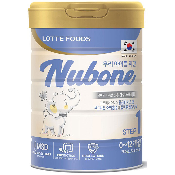 Sữa Nubone Step 1 cho trẻ 0-12 tháng tuổi Lotte Foods Hàn Quốc