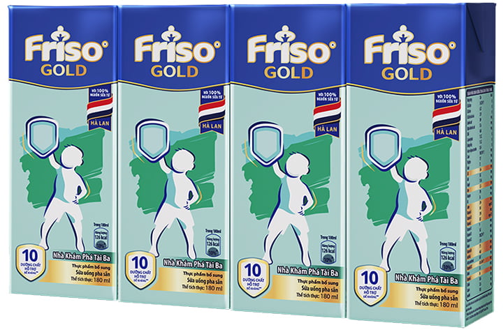 sữa bột pha sẵn Friso Gold hộp 180ml