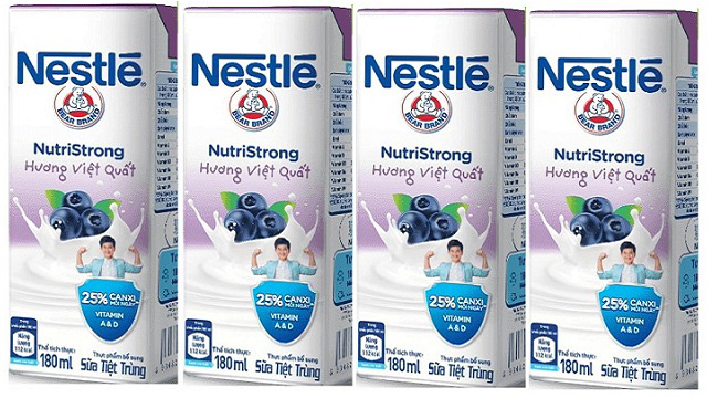 Sữa nước Nestle Nutristrong hương Việt Quốc, hộp 180ml