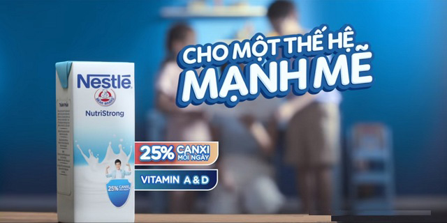 Sữa nước Nestle Nutristrong hương Việt Quốc, hộp 180ml