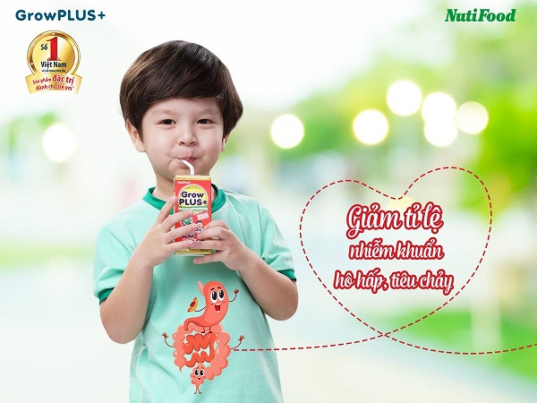 Sữa Nuti Grow Plus màu đỏ 900g cho trẻ chậm tăng cân