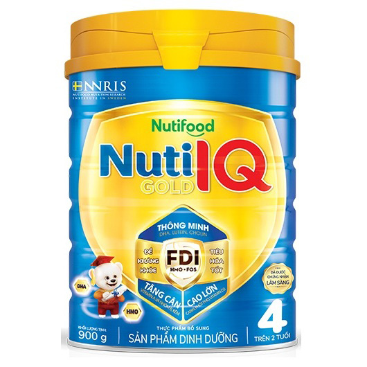 Sữa Nuti IQ gold số 4 lon 900g cho trẻ 2-6 tuổi