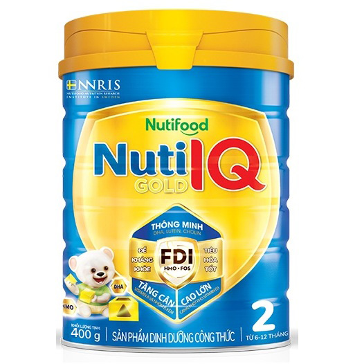 sữa nuti iq gold 2 lon 400g cho trẻ 6-12 tháng