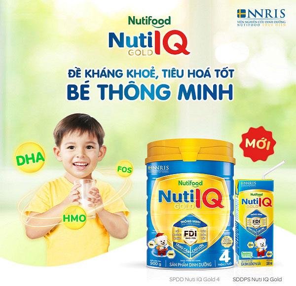 Sữa Nuti IQ Gold số 3 hộp 900g cho trẻ 1 - 2 tuổi