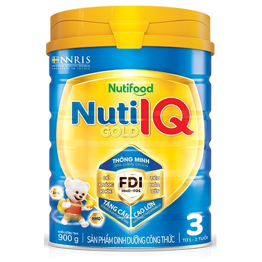 Sữa Nuti IQ Gold số 3 lon 900g cho trẻ 1 - 2 tuổi