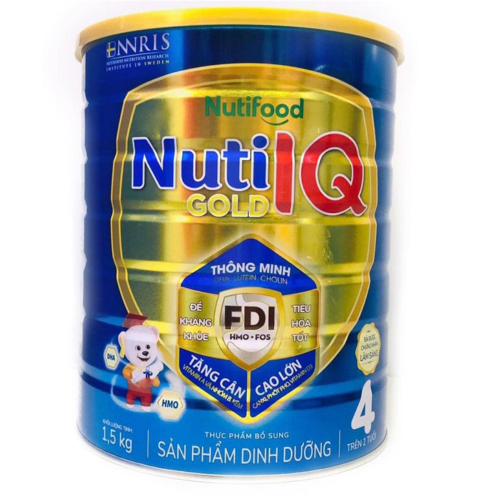 Sữa Nuti IQ Gold số 4 lon 1.5kg cho trẻ 2-6 tuổi