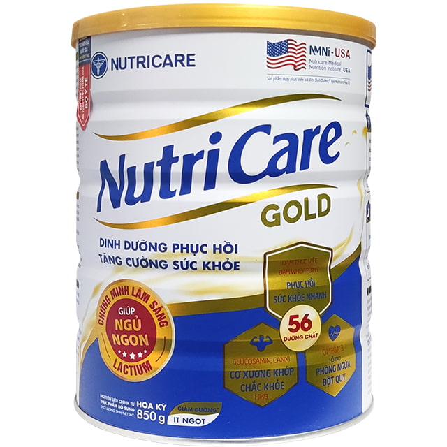 Sữa NutriCare Gold dinh dưỡng cho người lớn tuổi lon 850g