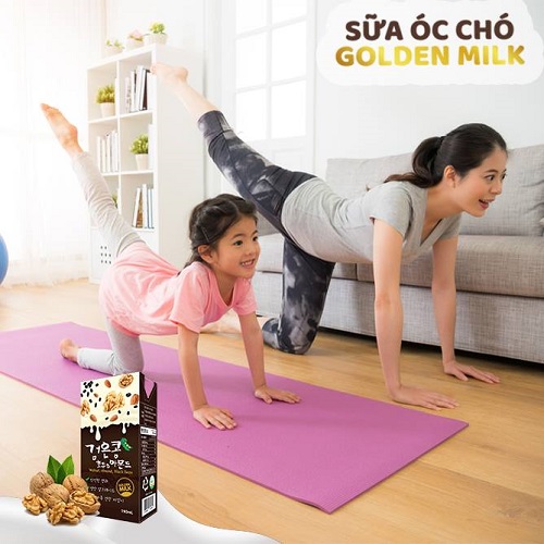 sữa óc chó hàn quốc golden milk hộp 190ml