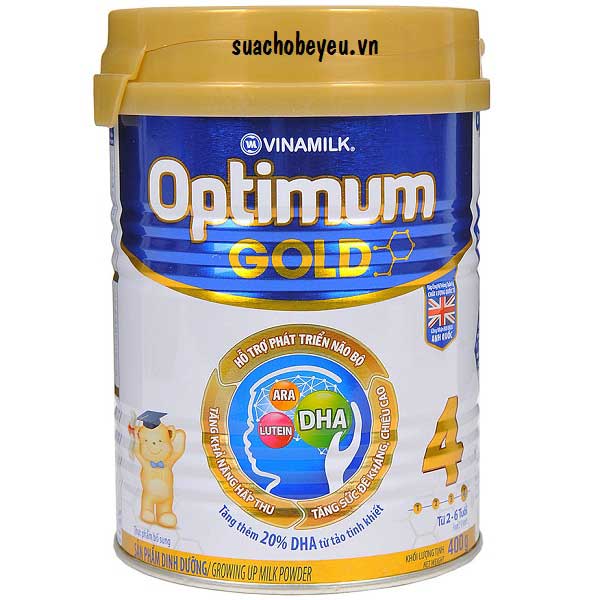 sữa optimum gold 4 hộp 400g