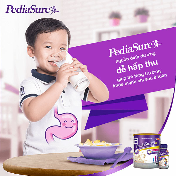 Sữa Pediasure ít ngọt 850g dành cho trẻ biếng ăn