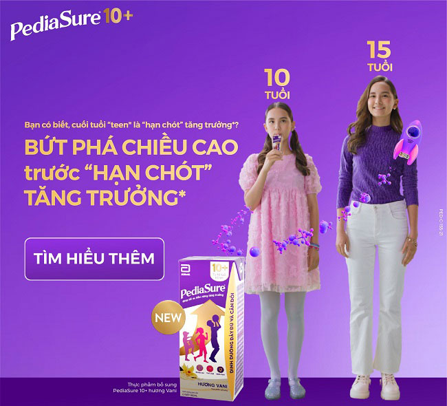 sữa Pediasure 10+ hộp pha sẵn 180ml cho trẻ từ 10 tuổi