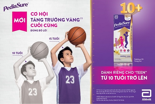 sữa Pediasure 10+ hộp pha sẵn 180ml cho trẻ từ 10 tuổi