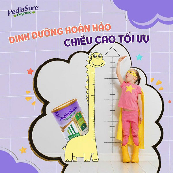 Sữa Pediasure Organic Úc lon 800g cho trẻ 1-10 tuổi