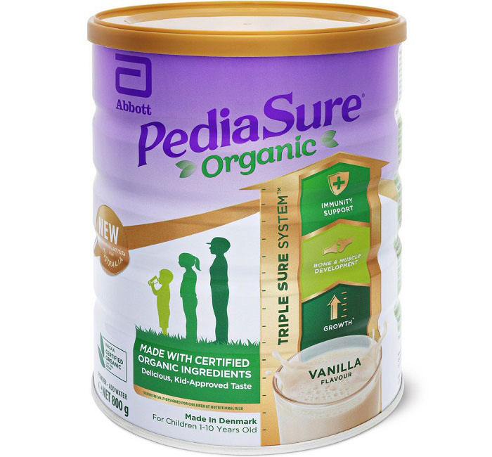 Sữa Pediasure Organic Úc lon 800g cho trẻ 1-10 tuổi