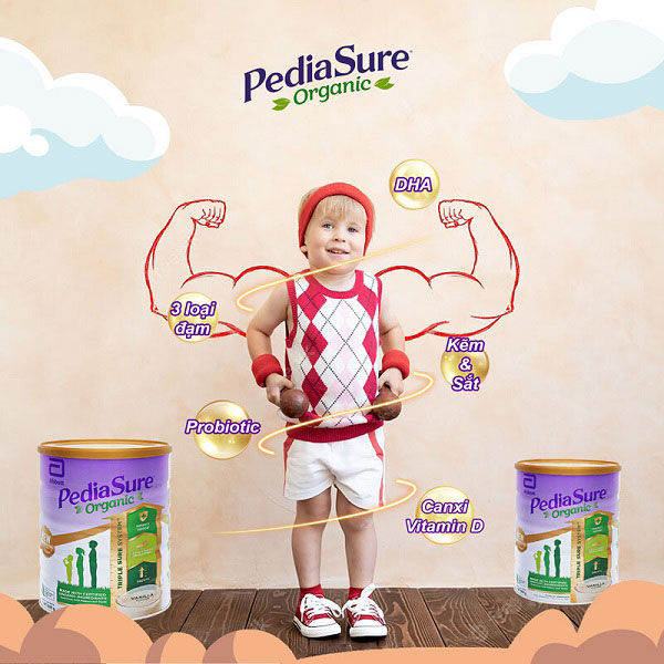 Sữa Pediasure Organic Úc lon 800g cho trẻ 1-10 tuổi