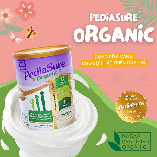 Sữa Pediasure Organic Úc lon 800g cho trẻ 1-10 tuổi